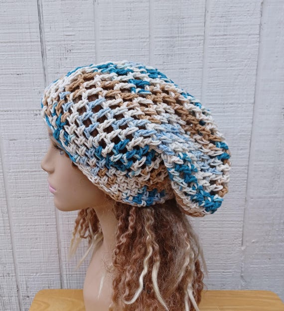 Cotton Slouchy Hat Women/by the Sea Ombre Snood Hat Women/summer