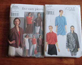 SEWING Lot of 2 Vogue sewing patterns/easy seperates sewing pattern/jacket Vogue sewing pattern/misses jacket top dress skirt pants xs s m