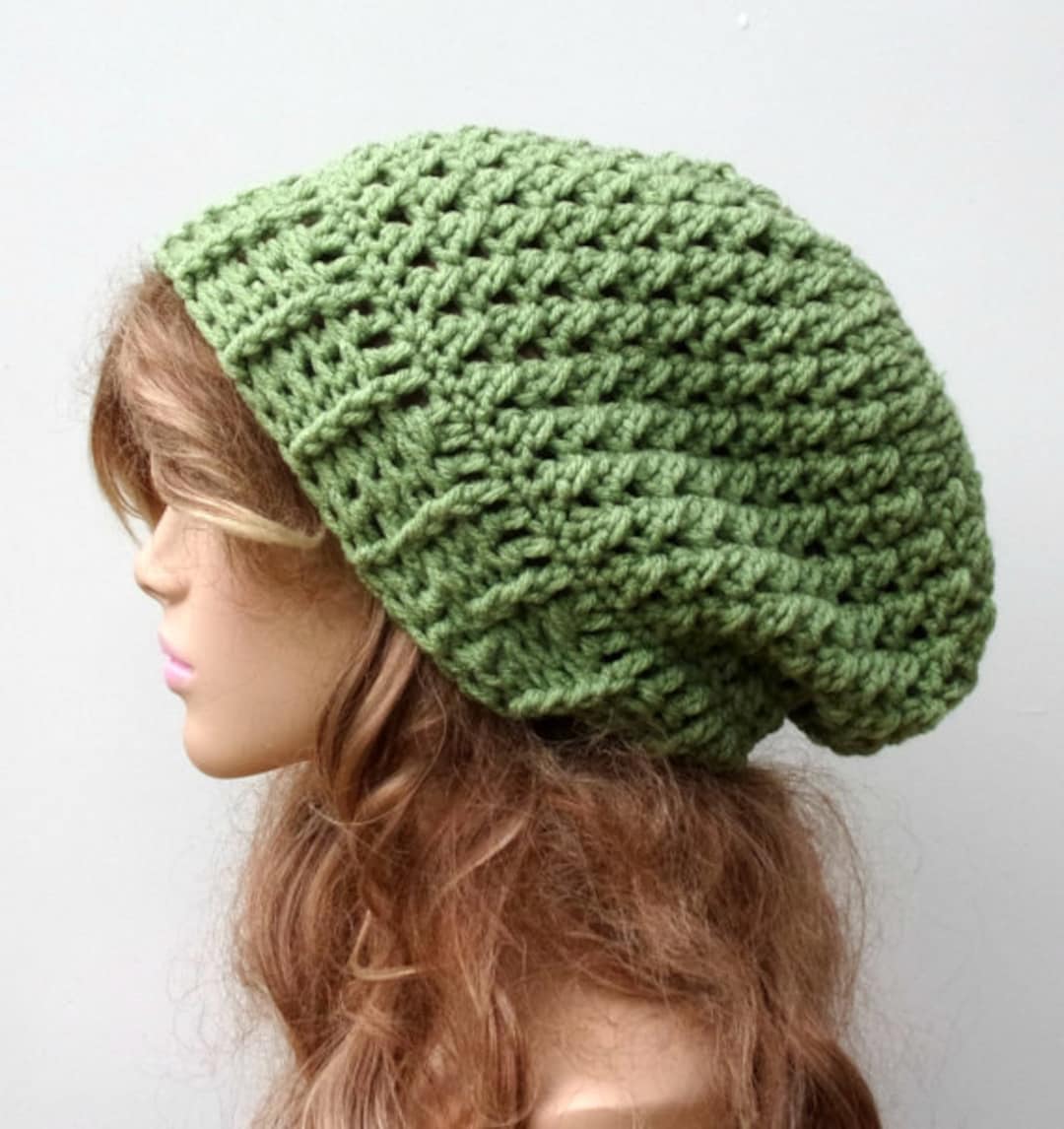 PDF Instant Download Pattern Baggy Hipster Slouchy Beanie Hat Crochet ...