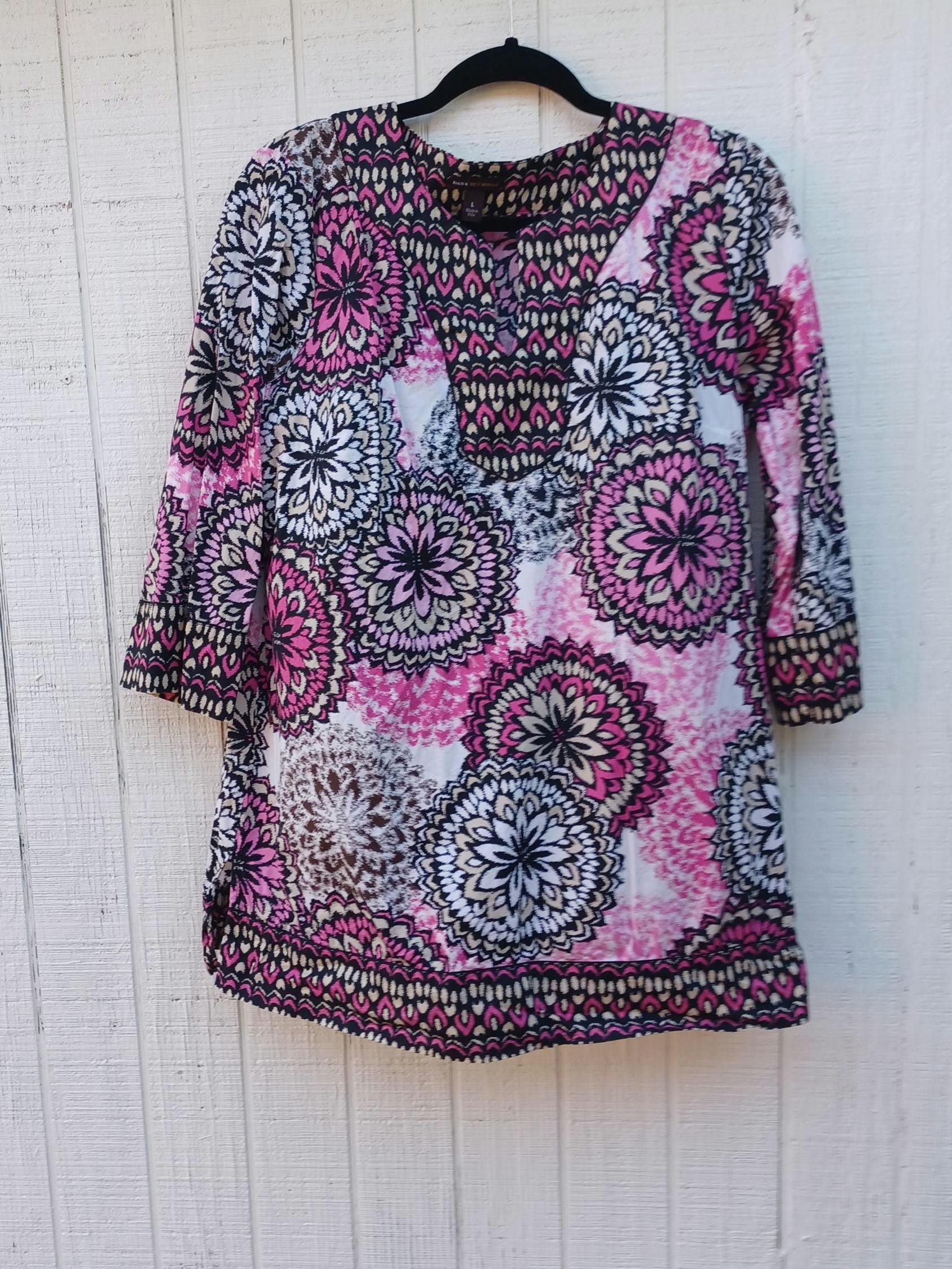 Vintage ”DANA BUCHMAN\" floral blouse s-l400.jpg