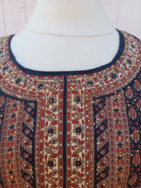 Indian Vintage Kurta Shirt Top Women/Kameez tunic… - image 3
