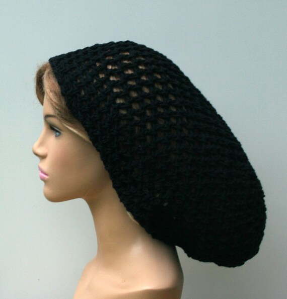 Long Cotton Black Slouchy Hat Sock 