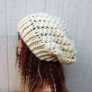 Ivory Slouchy Hat - Etsy display picture 1