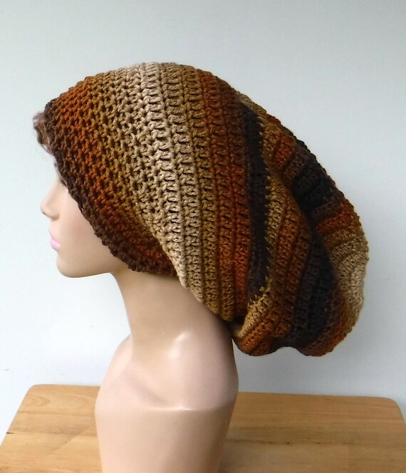 Dread Tam Long Slouchy Beanie Brown 