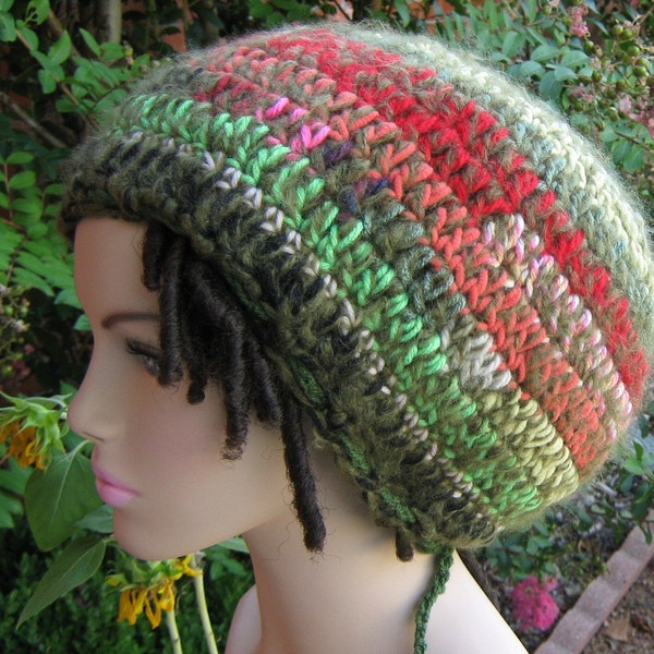 No Problem Patchwork hippie dreadlock tam slouchy beanie dread hat