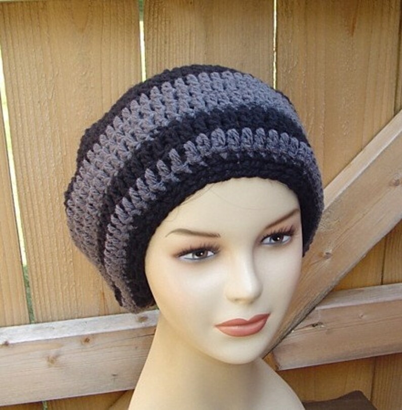 Slouchy Hat Women/black Dark Gray Slouchy Beanie Women/smaller Etsy
