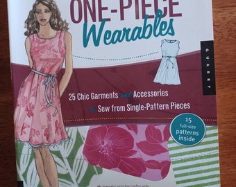 SEW One Piece Wearables book with 10 beginner sewing patterns/step by step guide for sewing clothes/bags Sheila Brennan sewing tutorial