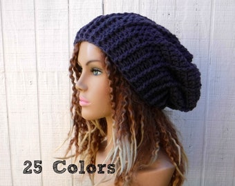 25 Color Choices Slouchy Hat Women/Women Slouchy Hat/Winter Beanie Women/Slouchy Beanie Women/Crochet Hat Women/Soft Sleek Modern Knit hat