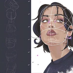 Head Brushes & Stamps für Procreate, Procreate Head Guide Brushes, Anime Kopfstempel, Gesichtsstempel für Procreate