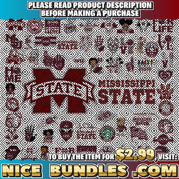 60 Files Mississippi-State-Bulldogs Team Bundle Svg, Mississippi-State-BulldogsSvg, N-C-A-A Teams svg, N-C-A-A Svg, Png, Instant Download