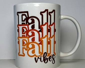 Taza de café con diseño de sublimación "Otoño" de cerámica de 433 ml