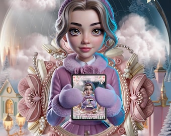 Planificador digital de invierno en tonos pastel / Plantilla Canva de 20 páginas sin fecha (PLR)