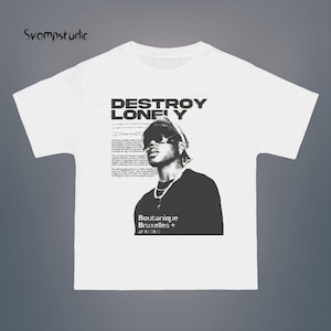 Destruir camiseta solitaria - Destruir mercadería solitaria - Ropa de calle - Camiseta de opio - Camiseta antagonista - Opium Mech - Camiseta Playboi Carti - Narcisista