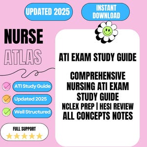 Comprehensive Nursing ATI Exam Study Guide | NCLEX Prep | HESI Review | All Concepts Notes