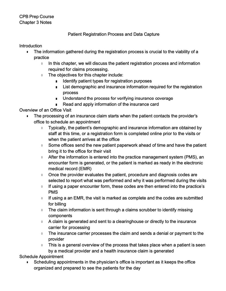CPB Exam Prep: Medical Billing & Coding Course Notes (ch 1-7) - Etsy