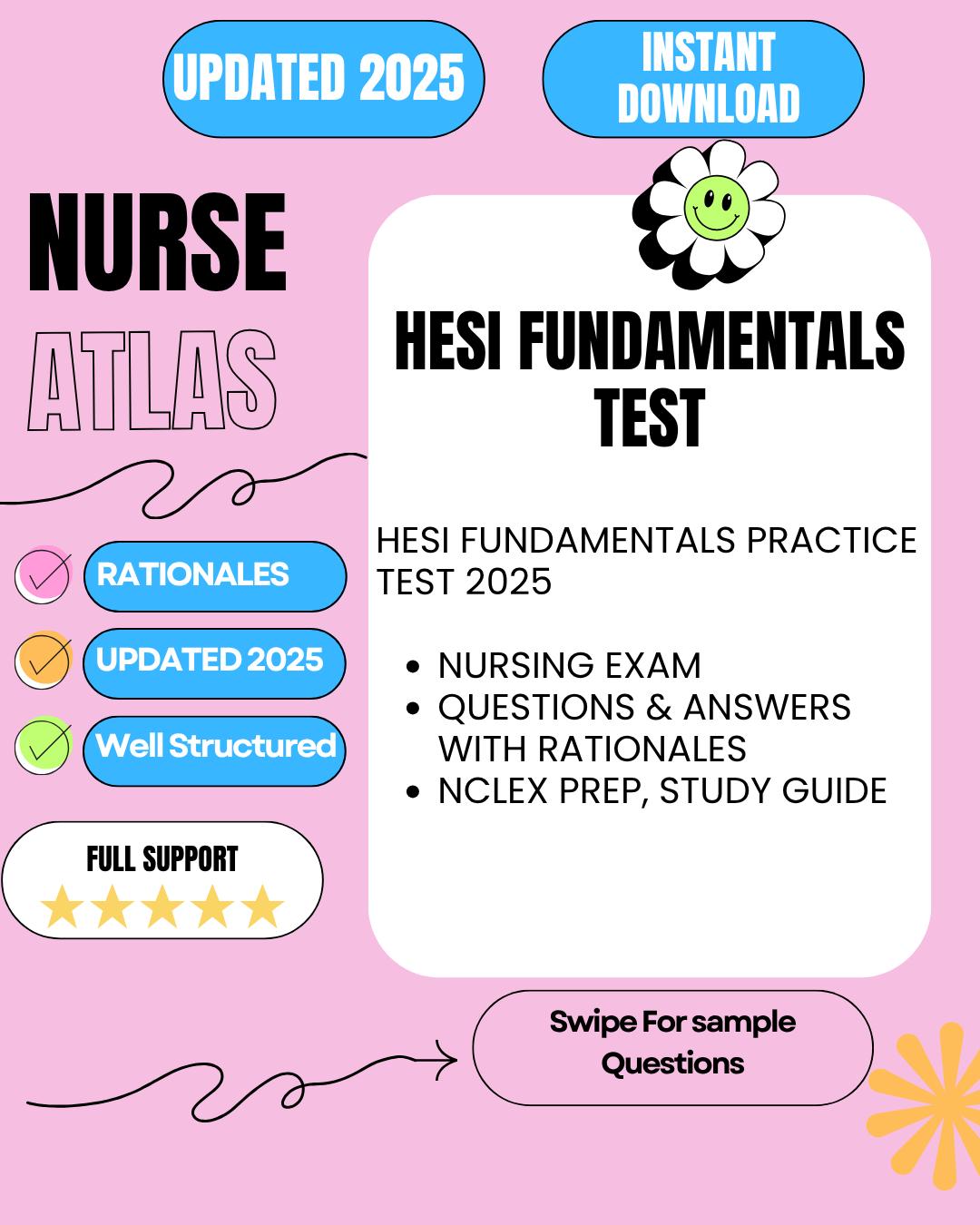 HESI Fundamentals Practice Test 2025: Nursing Exam Prep &amp; Rationales - Etsy