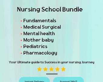 Le pack ultime pour les écoles d'infirmières : chirurgie médico-chirurgicale, principes fondamentaux, pédiatrie, santé mentale, pharmacologie