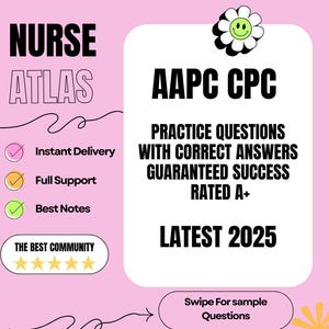 AAPC CPC Übungsfragen mit Richtiger Antwort Garantierter Erfolg Bewertet mit A+