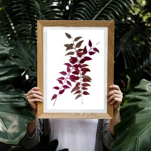 Botanical Twigs Red (digital watercolour print)