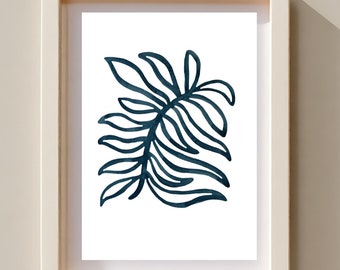 Botanical Blue Twig 5 (digital watercolour print)