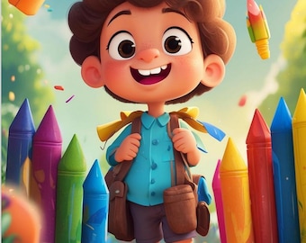 The Magic Crayons, magical crayons, adventure and travel, enchanted, colouring