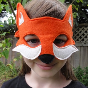 Fox Mask - Orange Fox - Woodland Animal Mask - Fox Costume - Adult Size - Child Size - Kids Dress Up