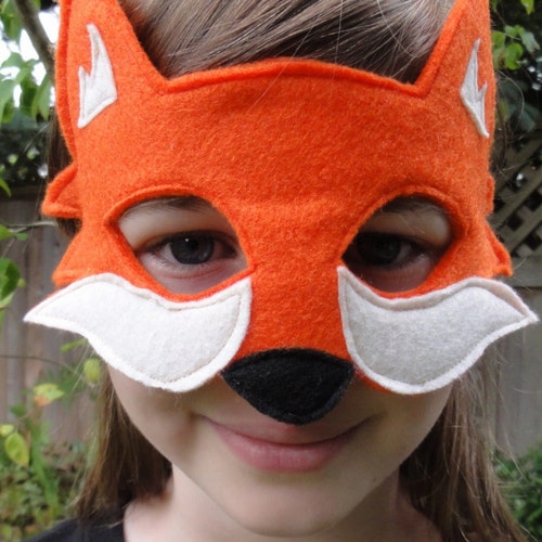 Fox Mask Orange Fox Woodland Animal Mask Fox Costume | Etsy