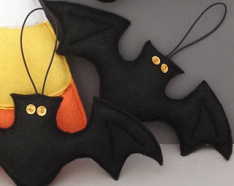 Felt Bat Ornament - Halloween Ornament - Home Decor - Hanging Decoration - Halloween Tree Ornament