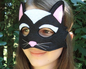 Black Cat Mask - Child Size