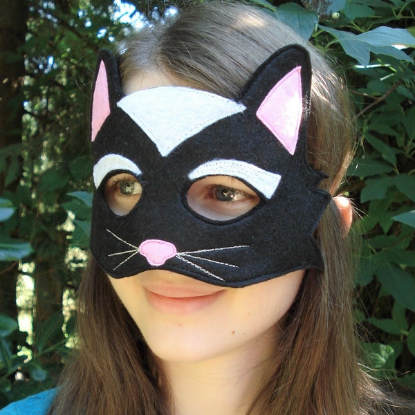 Black Cat Mask - Child Size