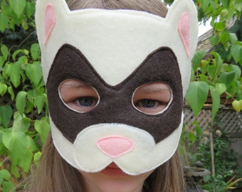 Ferret Mask - Weasel Mask - Woodland Animal Costume - Pretend Play - Dress Up