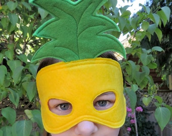 Pineapple Mask - Fruit Mask - Costume Mask - Masquerade - Mardi Gras - Halloween Mask - Dress Up