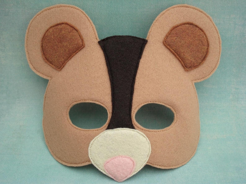 Máscara de hámster Máscara de ratón marrón Traje de hámster Traje de ratón Juego de disfraces Foto Prop Halloween Cosplay Tamaño del niño imagen 1