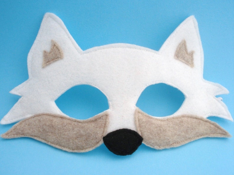Arctic Fox Mask Fox Mask Arctic Wolf Fox Costume - Etsy