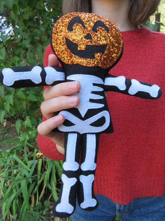 Plush Skeleton Doll Monster Stuffed Toy Skeleton Stuffie Etsy