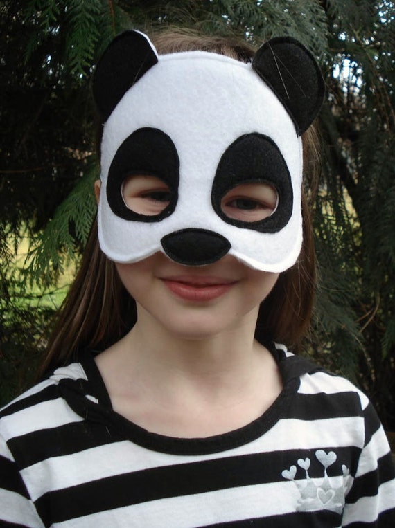 Panda Mask Animal Mask Panda Kid Size Zoo - Etsy Israel