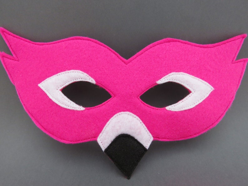 Felt Flamingo Mask Bird Mask Masquerade Carnival Mardi Gras Costume Halloween Kids Dress Up image 4