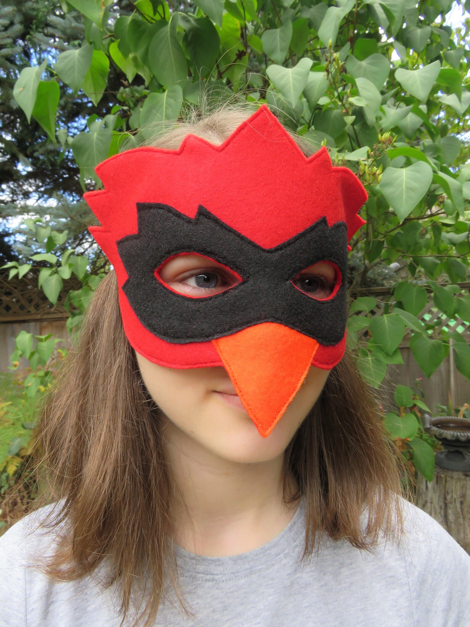 Felt Cardinal Mask - Bird Mask - Cardinal Costume - Red Bird ...