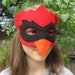 Felt Cardinal Mask - Bird Mask - Cardinal Costume - Red Bird ...
