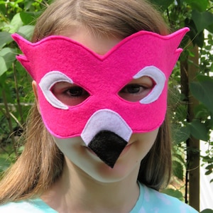 Felt Flamingo Mask - Bird Mask - Masquerade - Carnival - Mardi Gras - Costume - Halloween - Kids Dress Up
