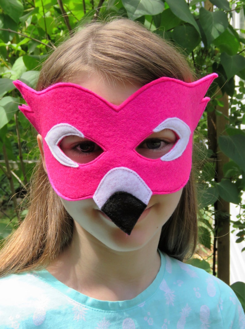 Felt Flamingo Mask Bird Mask Masquerade Carnival Mardi Gras Costume Halloween Kids Dress Up image 1