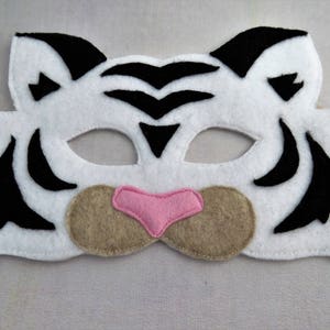 Felt Tiger Mask Orange Tiger Mask Cat Mask Tiger Costume Accessory Jungle Animal Animal Mask Kid Adult image 9