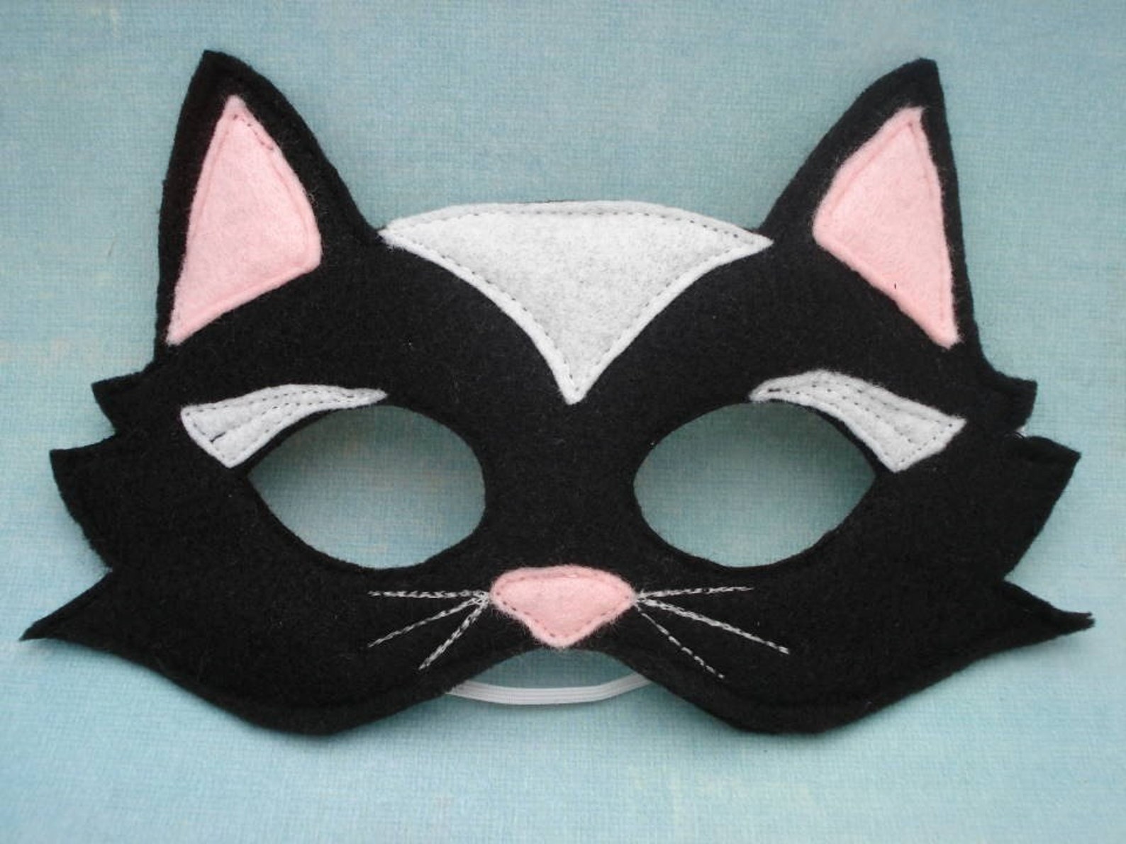 Black Cat Mask Etsy