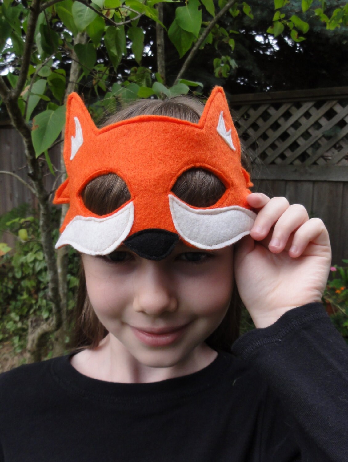 Fox Mask Orange Fox Woodland Animal Mask Fox Costume | Etsy