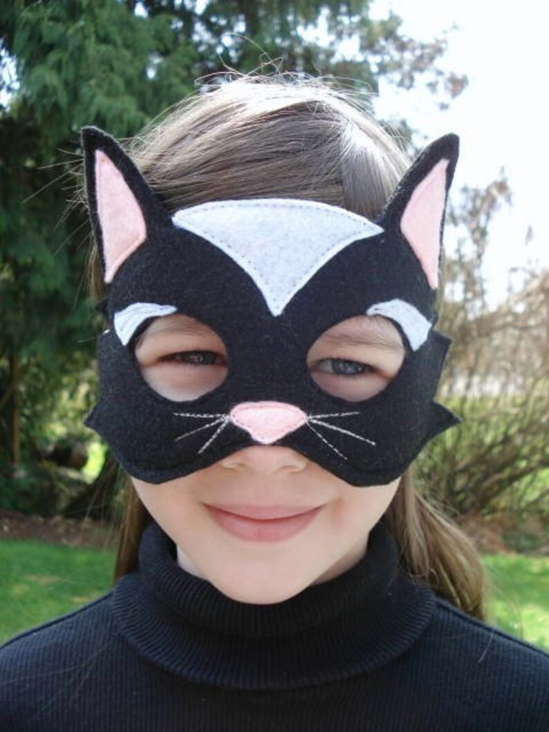 Black Cat Mask Etsy