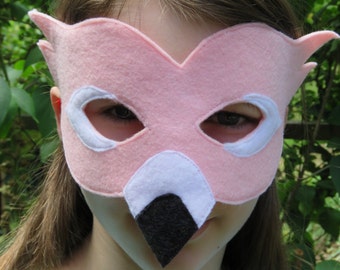 Pink Flamingo Mask - Bird Mask - Bird Costume - Masquerade - Party Mask - Dress Up
