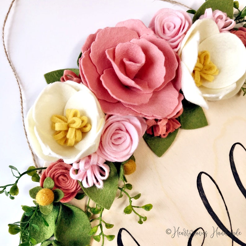 Kit de création de fleurs en feutre Rose magnolia image 6