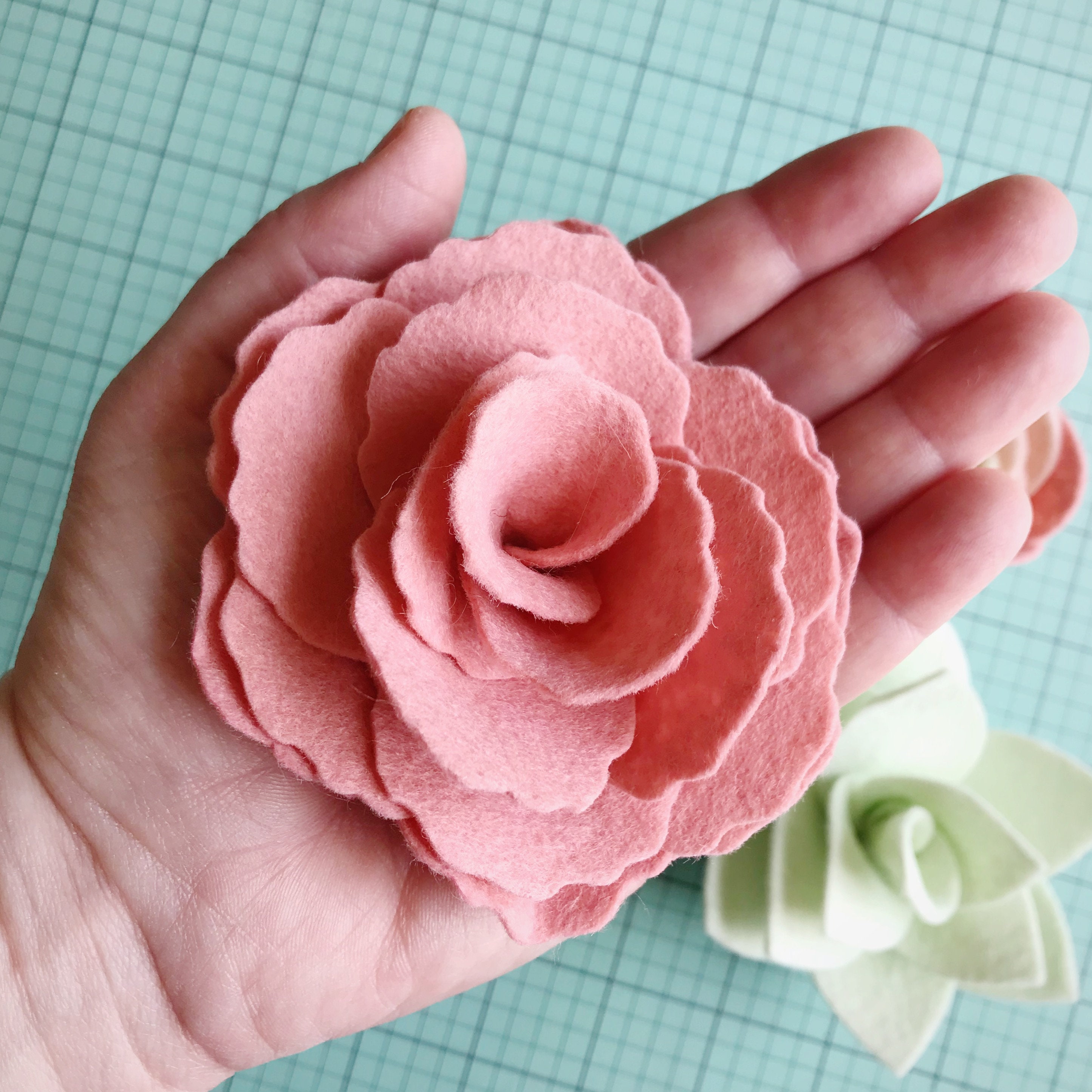 Felt Flower Craft Kit Magnolia Rose Etsy