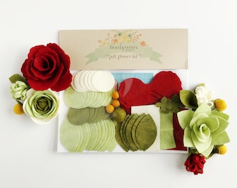 Felt Flower Floral Trio Craft Kit | Deck the Halls Collection