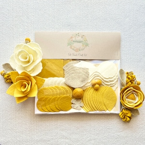 Felt Flower Craft Kit | Floral Trio | Gold Rush